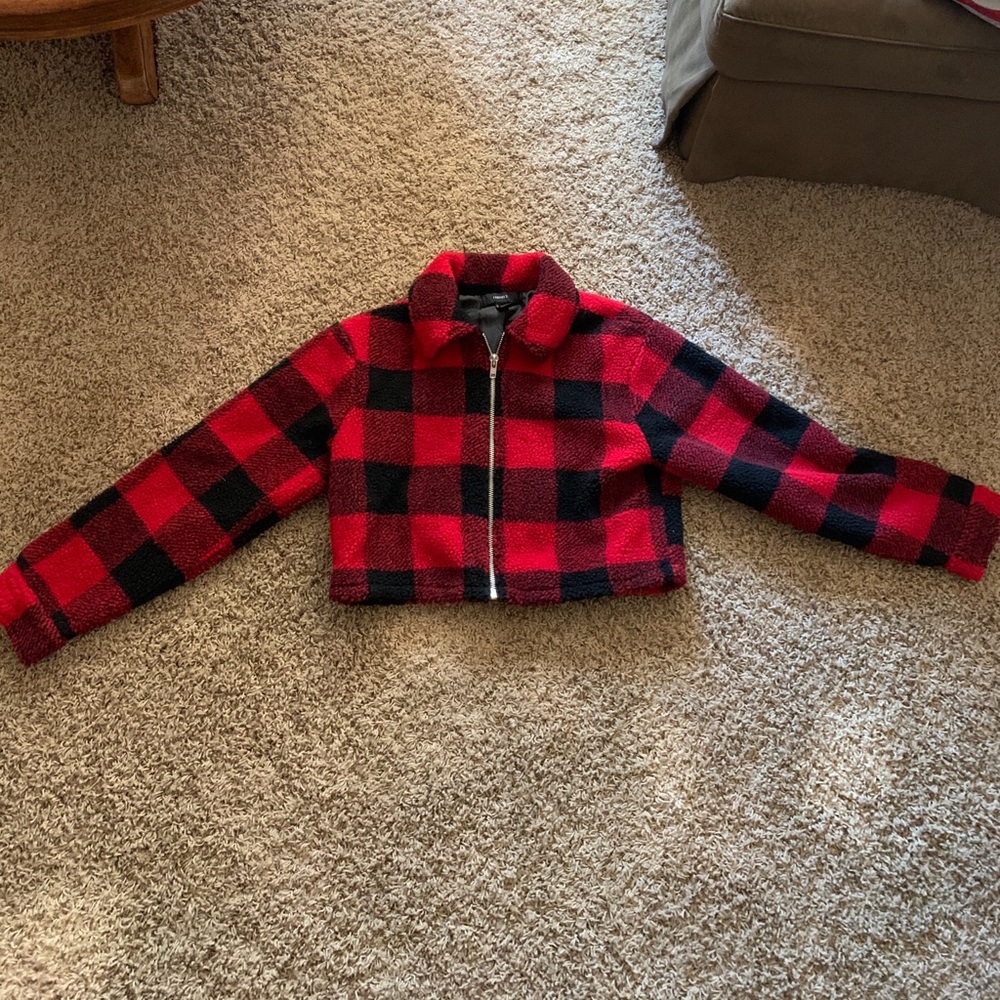 cropped plaid jacket